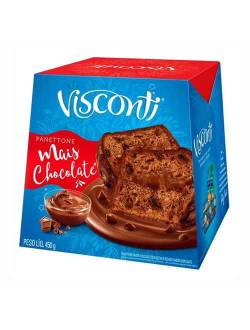 Panettone Mais Chocolate 450g - Visconti