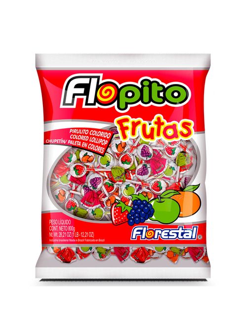 Pirulito Flopito Frutas Sortido 400g - Florestal