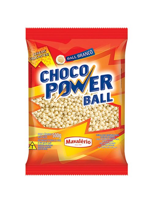 Choco Power Ball Médio Branco 500g - Mavalério