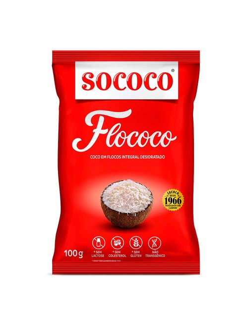 Coco em Flocos Integral Desidratado Flococo 100g - Sococo