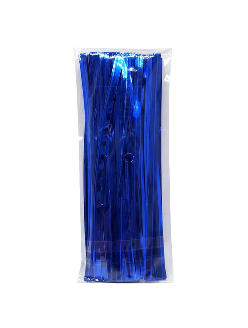 Fecho Prático Metalizado 4mmx11cm Azul c/100 - Cromus