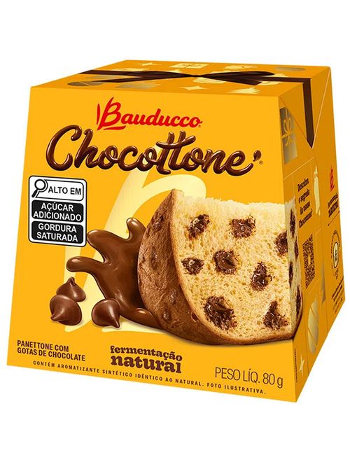 Mini Chocottone Gotas de Chocolate 80g - Bauducco
