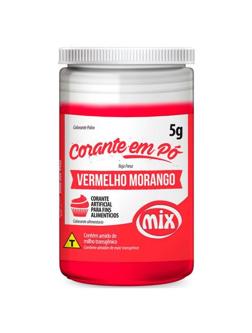 Corante em pó Vermelho Morango 5g - Mix
