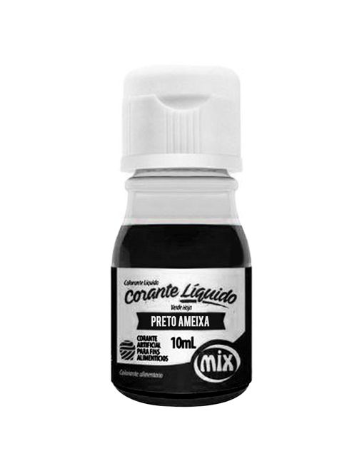 Corante Líquido Preto Ameixa 10ml - Mix