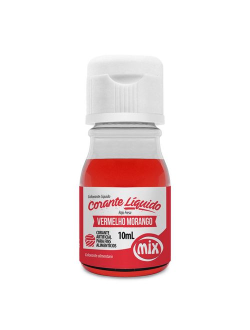 Corante Líquido Vermelho Morango 10ml - Mix