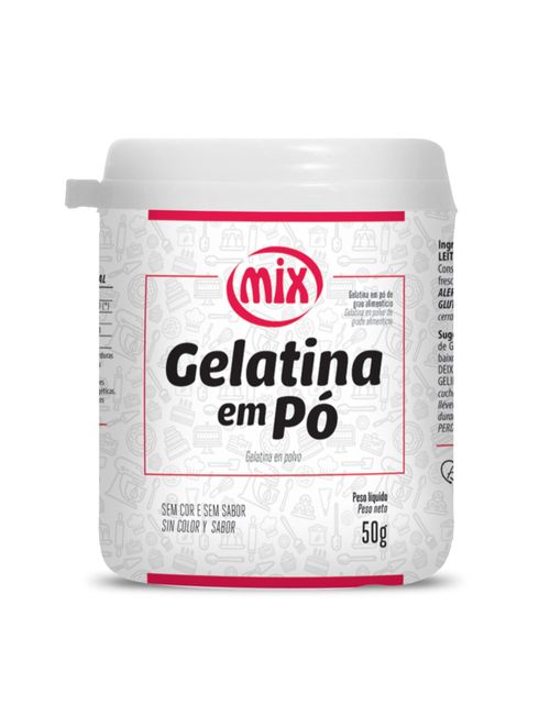Gelatina em Pó Sem Sabor 50g - Mix