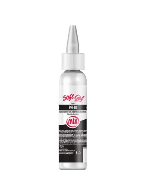 Corante Soft Gel Preto 25g - Mix