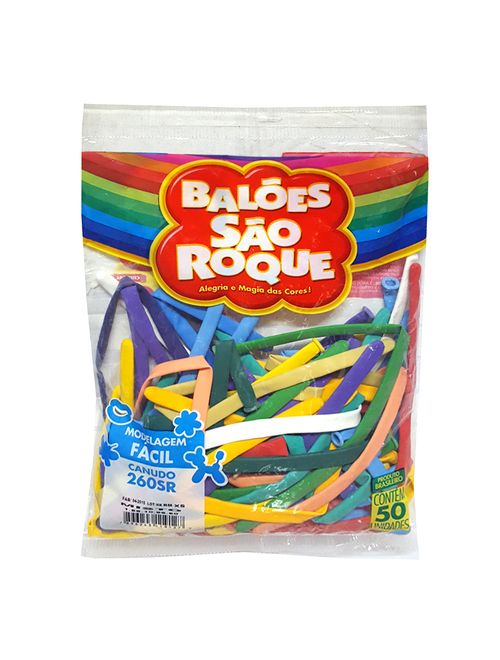 Balão Canudo Sortido c/50 - São Roque