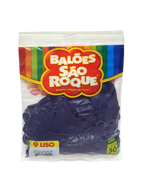 Balão Roxo Uva Tamanho 9 c/50 - São Roque