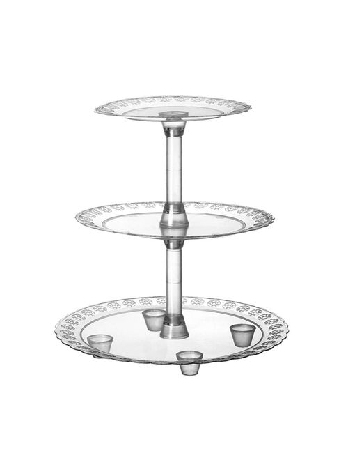 Baleiro Acrílico Cristal 3 Andares - Três Triângulos