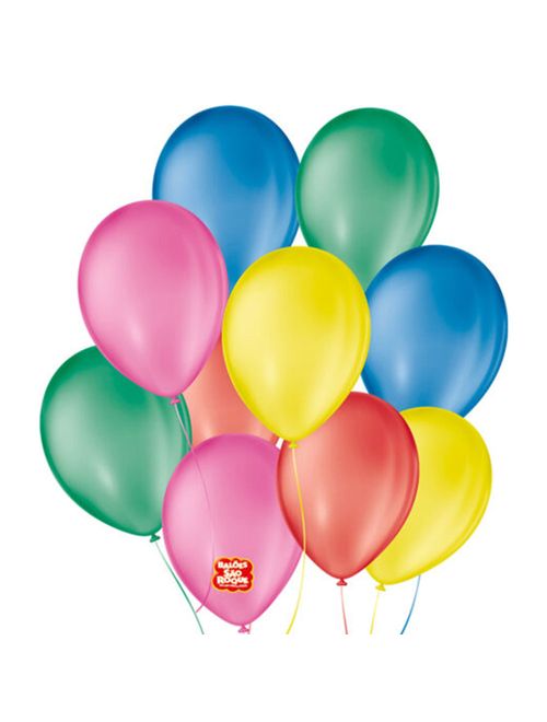 Balão Cores Sortidas Tamanho 9 c/50 - São Roque