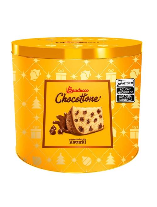 Chocottone Gotas de Chocolate Lata Natal 750g - Bauducco