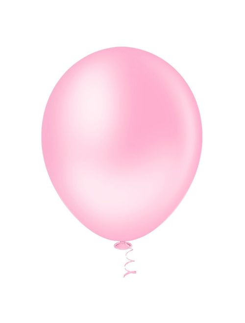 Balão Liso Rosa Baby Tamanho 7 c/50 - Pic Pic