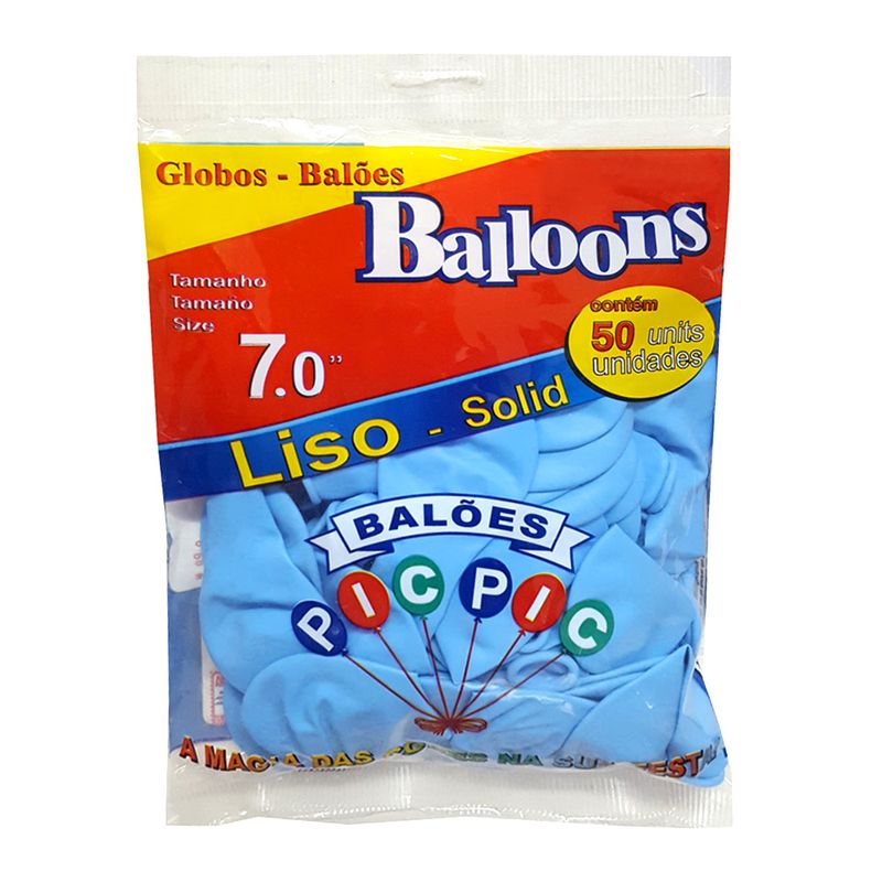 Balao-Liso-Azul-Claro-Tamanho-7-c-50---Pic-Pic