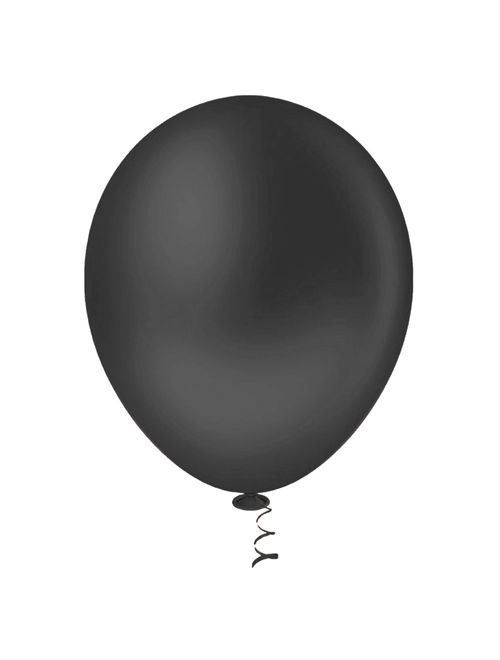 Balão Liso Preto Tamanho 7 c/50 - Pic Pic