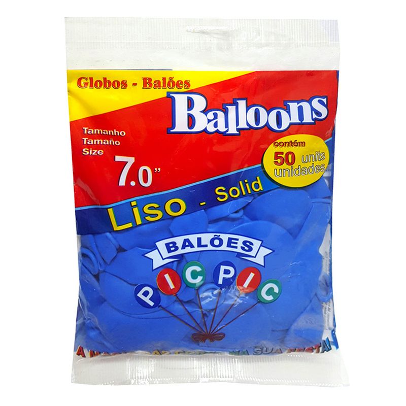 Balao-Liso-Azul-Escuro-Tamanho-7-c-50---Pic-Pic