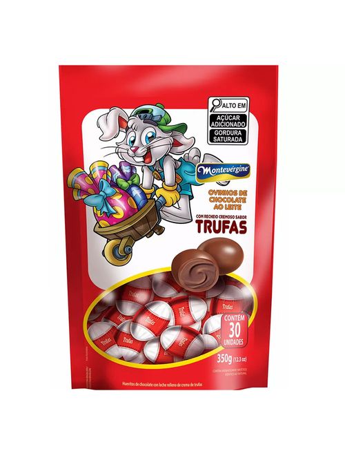 Ovinhos de Chocolate Recheio Trufas 350g - Montevérgine