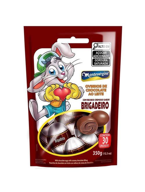 Ovinhos de Chocolate Recheio Brigadeiro 350g - Montevérgine