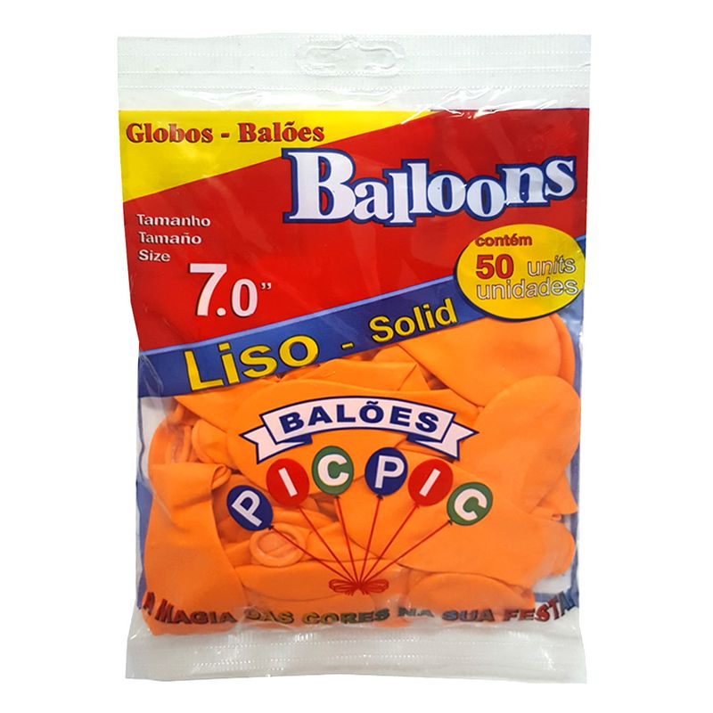 Balao-Liso-Laranja-Tamanho-7-c-50---Pic-Pic