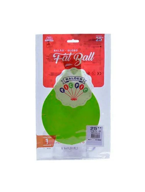 Balão Fat Ball 250 Verde Limão Tamanho 25 Polegadas - Pic Pic