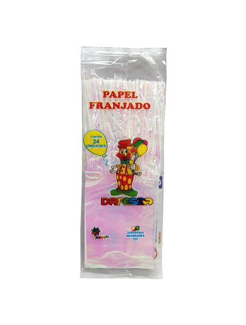 Papel para Bala Seda e Nacarado Branco c/24 Dafesta