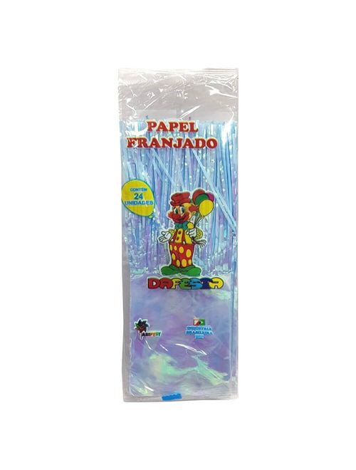 Papel para Bala Seda e Nacarado Azul Claro c/24 Dafesta