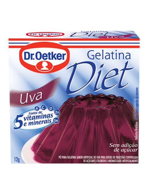 Gelatina Diet Uva 12g - Dr Oetker