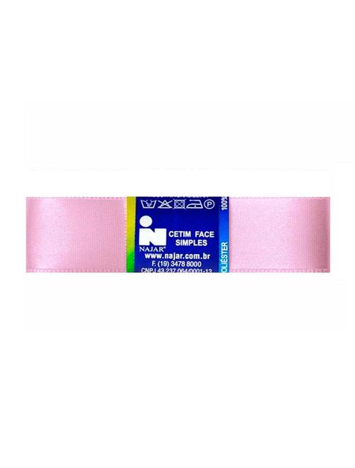 Fita de Cetim Simples No5 Cor Rosa c/10m - Najar