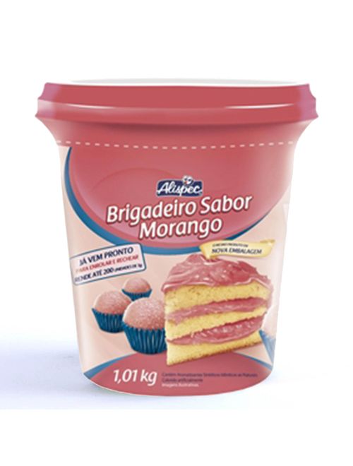 Brigadeiro Sabor Morango Pronto 1,01kg - Alispec