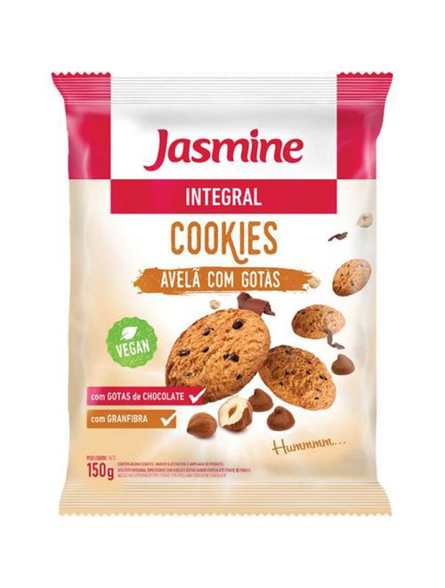 Cookie Integral Avelã com Gotas de Chocolate 120g - Jasmine