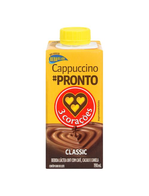 Cappuccino Classic Pronto para Beber 190ml - Três Corações
