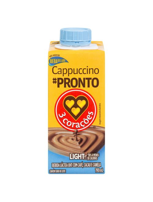 Cappuccino Light Pronto para Beber 190ml - Três Corações
