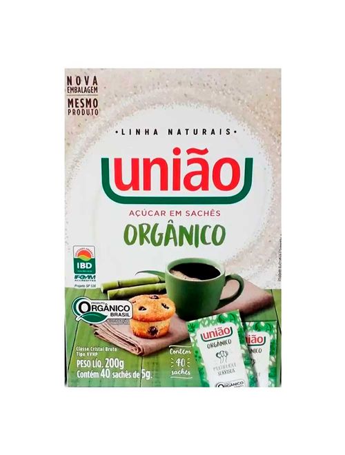 Açúcar Orgânico Sachê c/40 - União