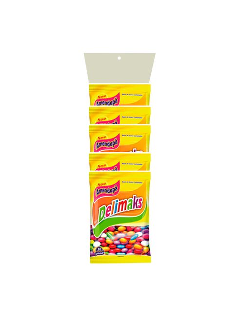 Bala de Goma Delicado Delimaks Cartela 30g c/5 - Amendupã