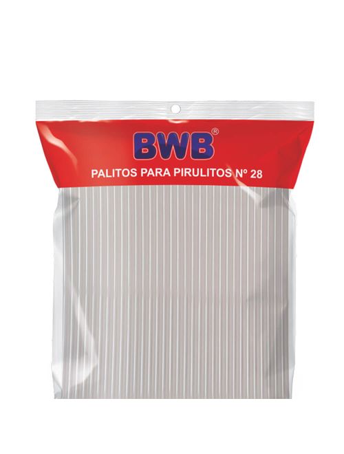 Palito Pirulito Plástico Cristal G c/50 - BWB