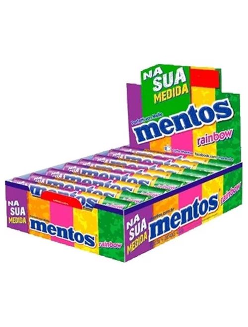 Bala Mentos Mini Stick Rainbow c/16 - Perfetti