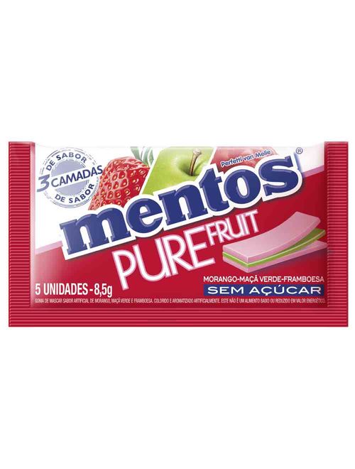 Chiclete Mentos Pure 3Fruit Frutas c/15 - Perfetti