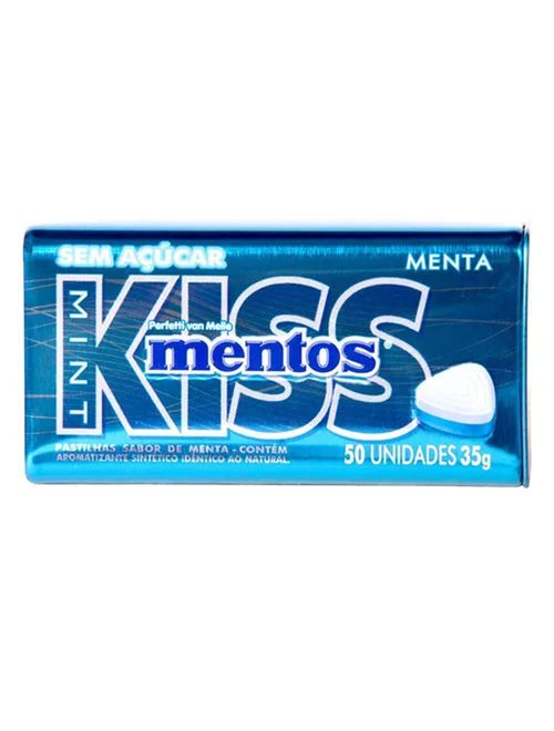 Pastilha Mentos Kiss Fruit Menta 35g - Perfetti