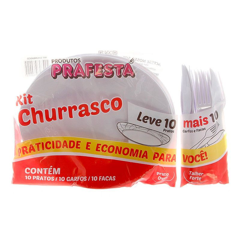 Kit-Churrasco-30-Pecas--10-Pratos---10-Garfos---10-Facas----Prafesta