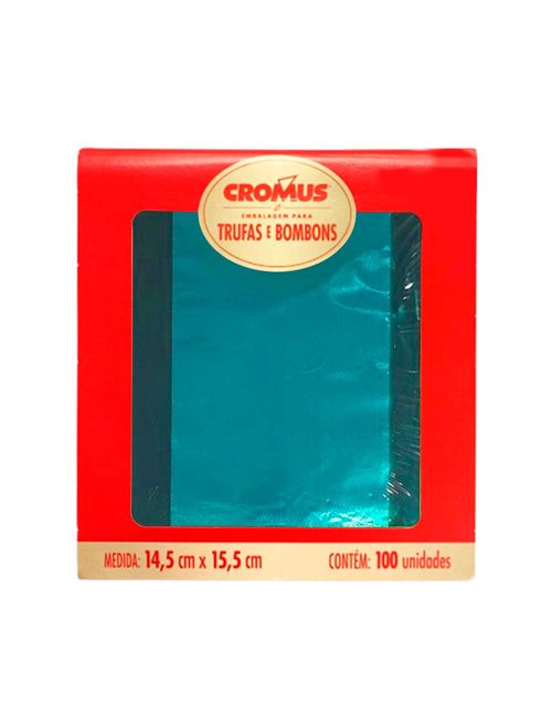 Embalagem para Trufa Turquesa 14,5x15,5cm c/100 - Cromus