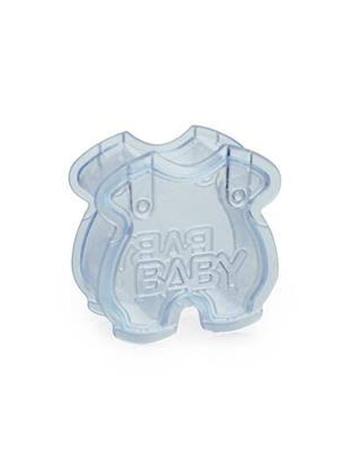 Lembrancinha Macacão Bebe Acrílico Azul c/8 - Cromus