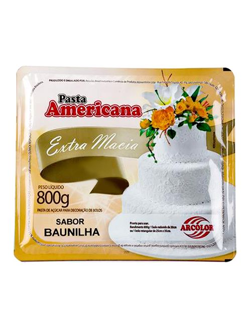 Pasta Americana Sabor Baunilha 800g - Arcolor