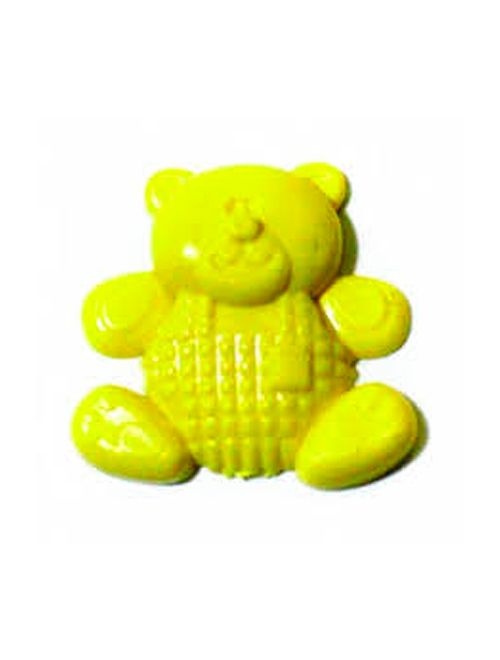 Aplique Ursinho Acrílico Amarelo c/12 - Florbras