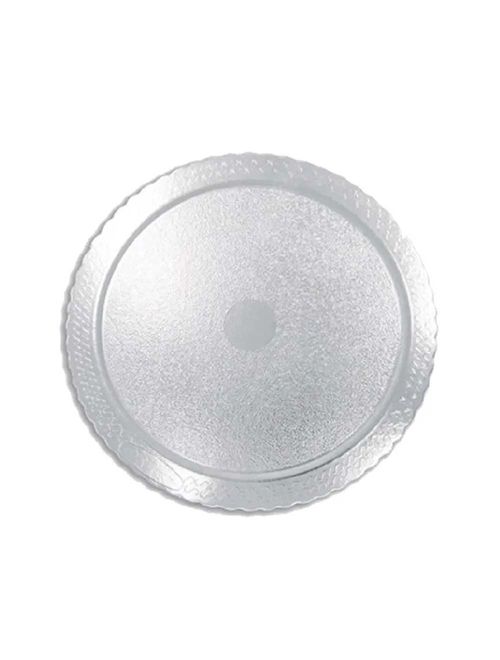 Prato Plano Cake Board Prata Redondo 26cm - Ultrafest