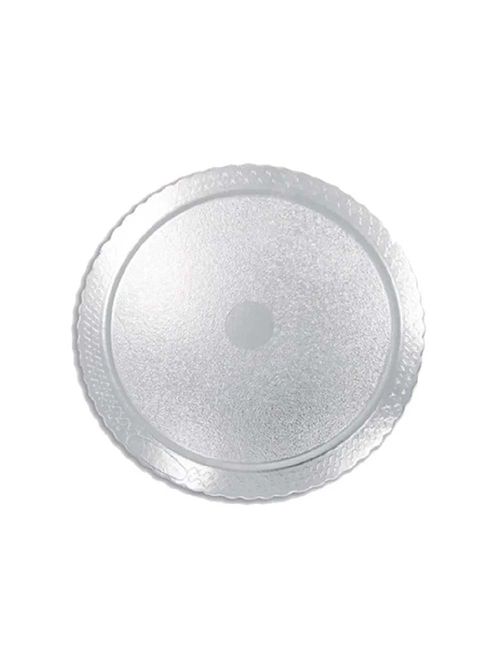 Prato Plano Cake Board Prata Redondo 24cm - Ultrafest
