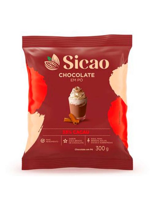 Chocolate em Pó 33% 300g - Sicao