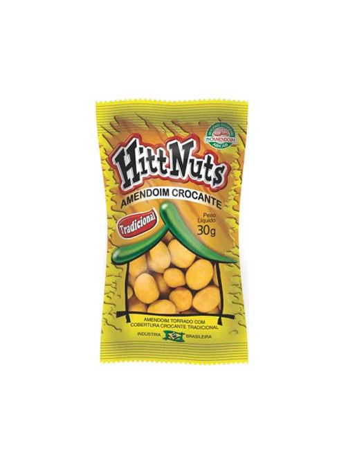 Amendoim Crocante Sabor Natural 30g Fardo c/60 - Hitt Nuts