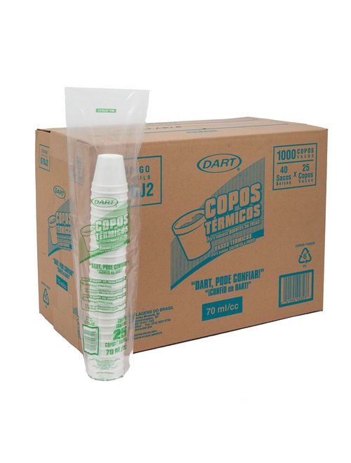 Copo Térmico Isopor 70ml c/1000 Ref.070J2 - Dart