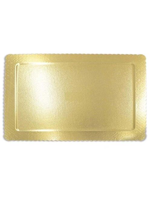 Prato Plano Cake Board Ouro Retangular 40cm - Ultrafest