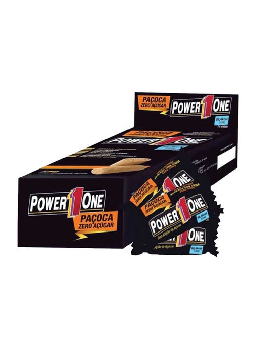 Paçoca Rolha Power One Zero c/24 - Nut